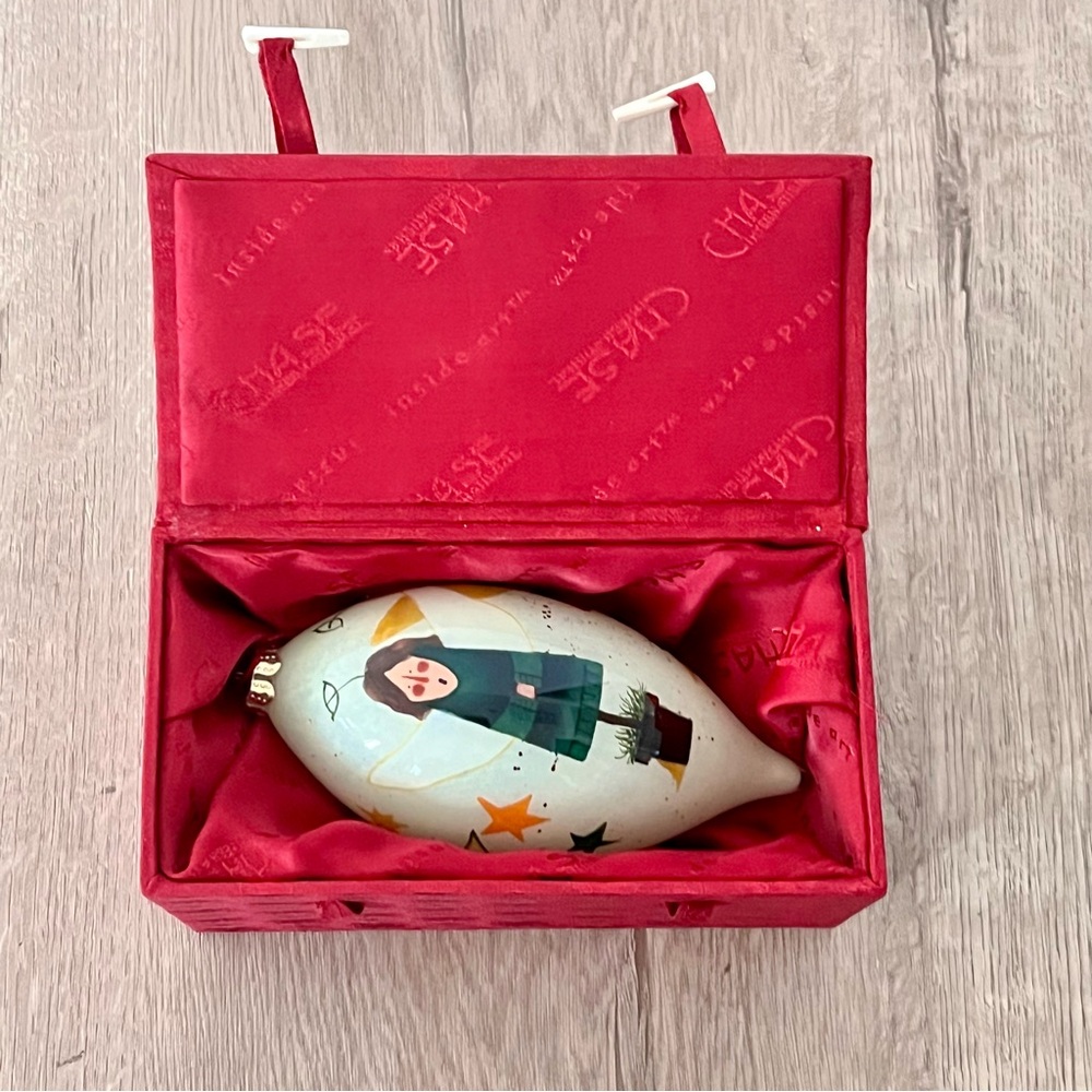 Pier 1 Imports Christmas Glass Ornament‎ Li Bien Girls On The Tree Signed Boxed